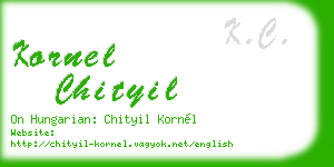 kornel chityil business card