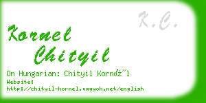 kornel chityil business card